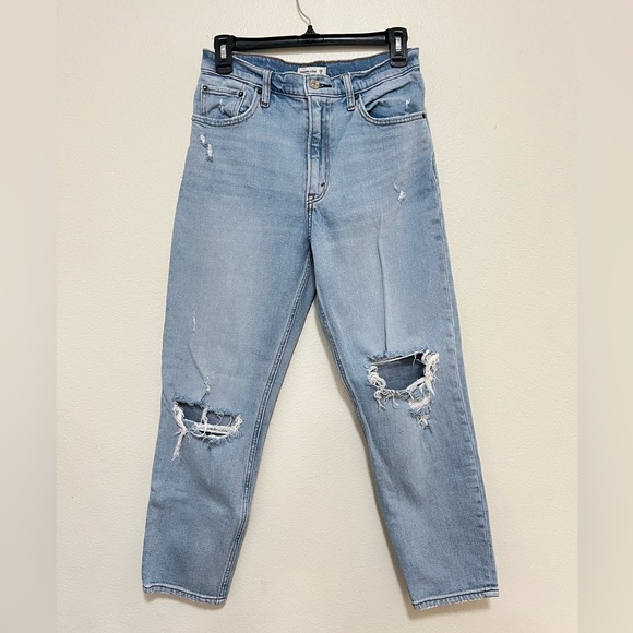 Abercrombie & Fitch Denim - Abercrombie & Fitch Light Blue Distressed Jeans